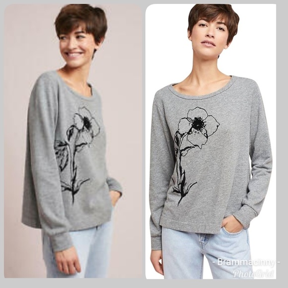 Anthropologie Tops - Anthropologie T.La Printed Crewneck Sweatshirt